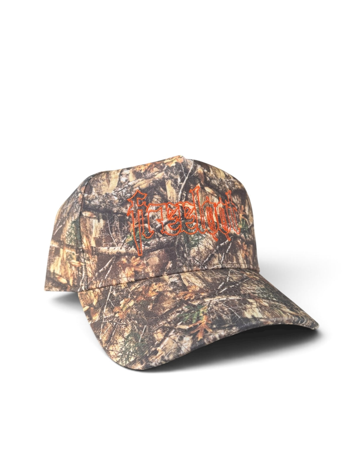 Free Loot | Camo & Orange A-Frame Snapback Hat